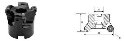 CRS型R角平面铣刀