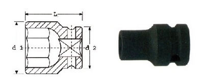 1/2”外六方强力套筒