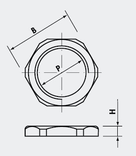 锁紧螺母GEGENMUTTERN OHNE ANSATZ