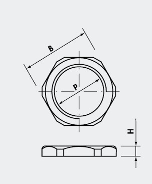 锁紧螺母GEGENMUTTERN OHNE ANSATZ
