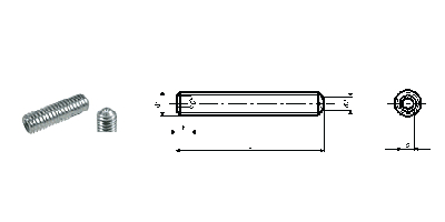 内六角凹端紧定螺钉